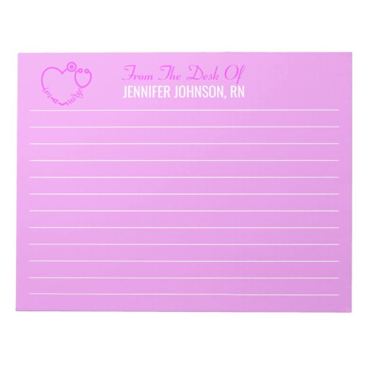 Elegant van het bureau van de verpleegster Stethos Notitieblok (Voorkant)