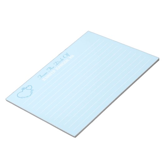 Elegant van het bureau van de verpleegster Stethos Notitieblok (Schuin)