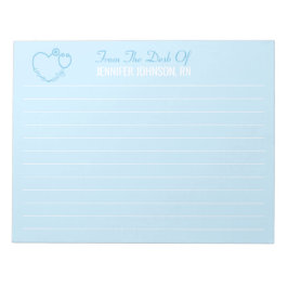 Elegant van het bureau van de verpleegster Stethos Notitieblok