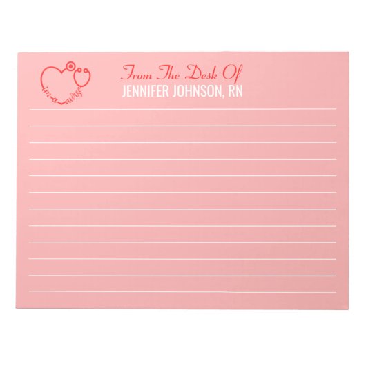 Elegant van het bureau van de verpleegster Stethos Notitieblok (Voorkant)