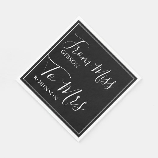 Elegant Van Miss naar Mrs Vrijgezellenfeest Servet (Hoek)