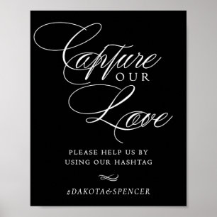 Elegant vangt onze liefdeswitte kalligrafie Hashta Poster