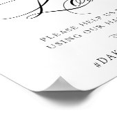 Elegant vangt onze liefdeszwarte kalligrafie Hasht Poster (Hoek)