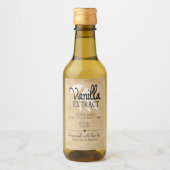 Elegant Vanilla Extract Homemade Wijn Etiket (Voorkant)