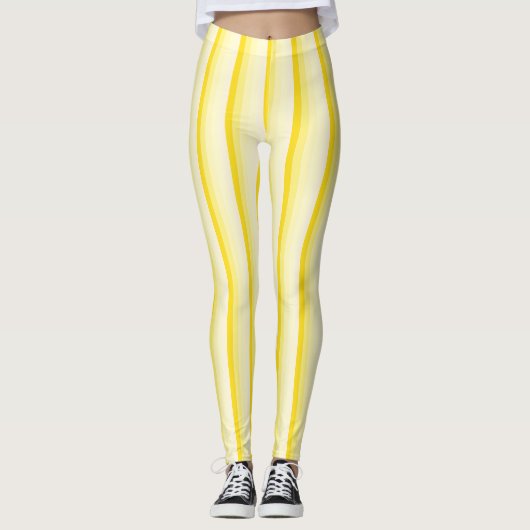 Elegant Vanilla Yellow White Colors Sjabloon Leggings (Voorkant)