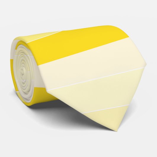 Elegant Vanilla Yellow White Trendy Modern Design Stropdas (Opgerold)