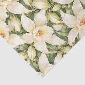 Elegant Vanille Bloem Patroon Tissuepapier (Detail)