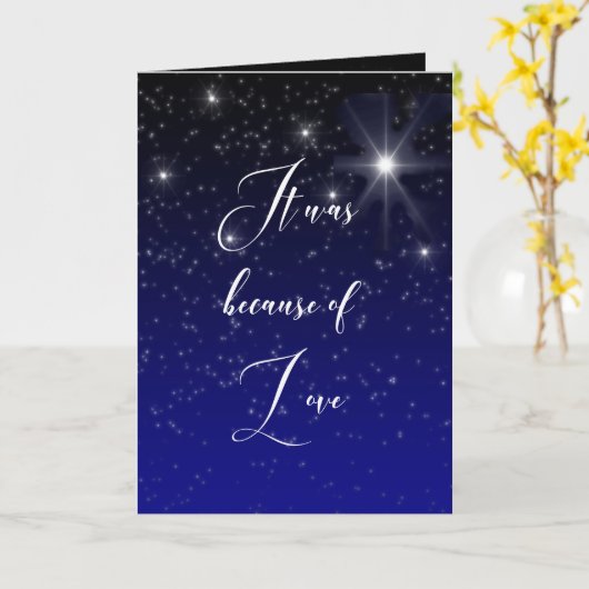 Elegant vanwege de liefdesscriptie Kerstmis Kaart (Gele Bloem)