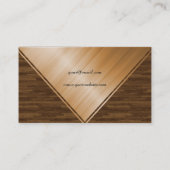 Elegant Varned Wood Inlay Visitekaartje (Achterkant)