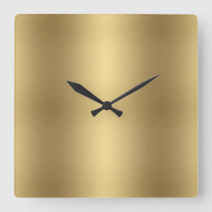 Elegant vast metallisch oud goud vierkante klok