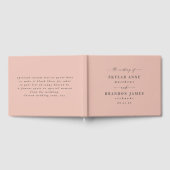 Elegant vaste kleur Stusty Blush Pink Weddenschap Gastenboek (Volledig)