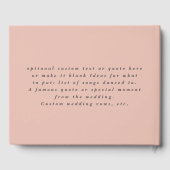Elegant vaste kleur Stusty Blush Pink Weddenschap Gastenboek (Achterkant)