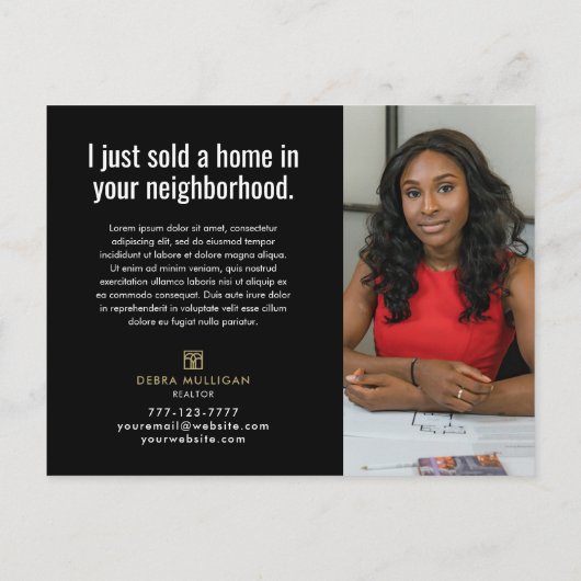 Elegant  vastgoed - NET VERKOCHT Briefkaart (Achterkant)