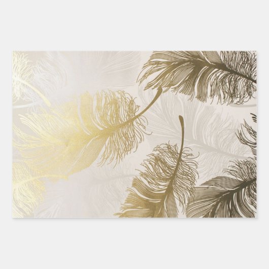 Elegant Veer Patroon Inpakpapier Vel (Voorkant)