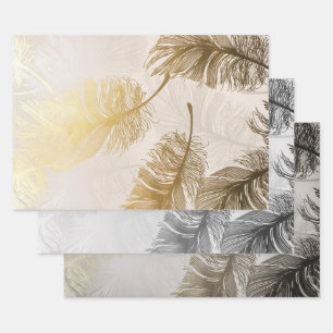 Elegant Veer Patroon Inpakpapier Vel