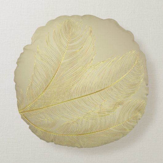 Elegant Veerontwerp voor Luxe Vieringen Rond Kussen (Voorkant)