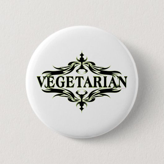 Elegant Vegetarian Ronde Button 5,7 Cm (Voorkant)