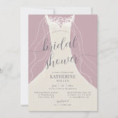 Elegant Veil Blush Ruffles Vrijgezellenfeest Kaart (Voorkant)