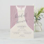 Elegant Veil Blush Ruffles Vrijgezellenfeest Kaart (Staand voorkant)