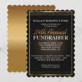 Elegant Veiling Corporate Gala Fundraiser Uitnodig Kaart (Voorkant / Achterkant)