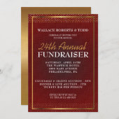 Elegant Veiling Corporate Gala Fundraiser Uitnodig Kaart (Voorkant / Achterkant)