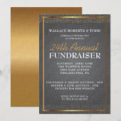 Elegant Veiling Corporate Gala Fundraiser Uitnodig Kaart (Voorkant / Achterkant)