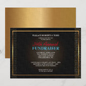 Elegant Veiling Corporate Gala Fundraiser Uitnodig Kaart (Voorkant / Achterkant)