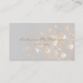 Elegant veld bloemen grijs visitekaartje (Voorkant)