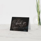 Elegant Vellum Black & White Overlay Photo Wedding Bedankkaart (Voorkant)