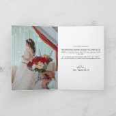 Elegant Vellum Black & White Overlay Photo Wedding Bedankkaart (Binnen)