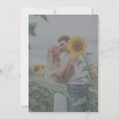 Elegant Vellum Black & White Overlay Photo Wedding Kaart (Achterkant)