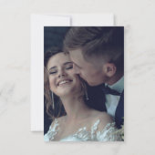 Elegant Vellum Black & White Overlay Photo Wedding RSVP Kaartje (Achterkant)