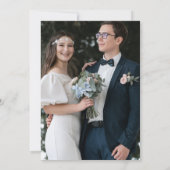 Elegant Vellum Black & White Overlay Photo Wedding Save The Date (Achterkant)