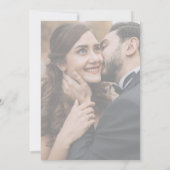 Elegant Vellum Hand Lettered Overlay Photo Wedding Save The Date (Achterkant)