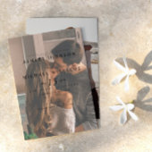 Elegant Vellum Overlay 2 Photo Wedding Kaart