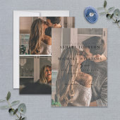 Elegant Vellum Overlay 3 Uitnodiging tot fotowedde