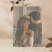 Elegant Vellum Overlay Waterverf 2 Fotohuwelijk Save The Date