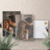 Elegant Vellum Overlay Waterverf 2 Fotohuwelijk Save The Date