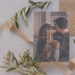 Elegant Vellum Overlay Waterverf Foto Wedding Sa Save The Date<br><div class="desc">Stuur uw verloving aankondigingen in stijl met deze elegante zwart-wit bruiloft Save the Date, met een faux vellum textuur laag over uw lichtgekleurde verloving foto, en witte typografie. De achterkant van de uitnodiging heeft een populaire zwart-witte waterverf textuur. OPMERKING VAN DE MAKER: De "vellum overlay" op dit product is een...</div>