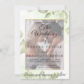 Elegant Vellum Overlay Wedding Invitation Kaart (Voorkant)