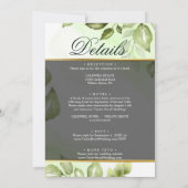 Elegant Vellum Overlay Wedding Invitation Kaart (Achterkant)