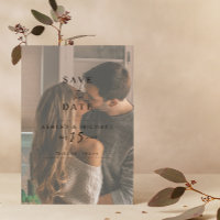 Elegant Vellum QR Code Waterverf Foto Bruiloft