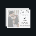 Elegant Vellum Script Photo Wedding Save the Date<br><div class="desc">Dit elegante de Foto van het Manuscript van Vellum Wedding sparen de Datum ​ is een perfecte "sparen de Sjabloon van de Datum"die u kunt aanpassen om uw kleuren, stijlen aan te passen. Creëer uw perfecte uitnodiging met deze vooraf ontworpen Sjablonen, kunt u het gemakkelijk personaliseren om uniek van u...</div>