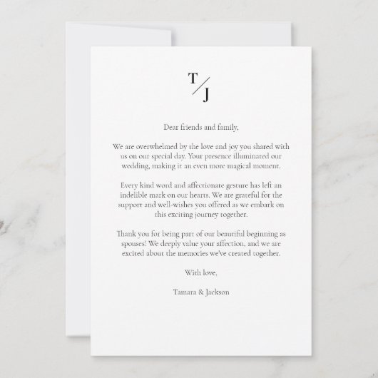 Elegant Vellum Transparency Wedding Photo  Bedankkaart (Achterkant)