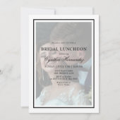 Elegant Vellum Typography Script Bridal Luncheon Kaart (Voorkant)