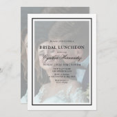 Elegant Vellum Typography Script Bridal Luncheon Kaart (Voorkant / Achterkant)