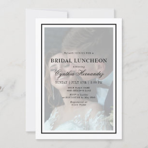 Elegant Vellum Typography Script Bridal Luncheon Kaart