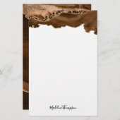 Elegant Velvet Rust Gold Marble Agate Geode Briefpapier (Voorkant / Achterkant)