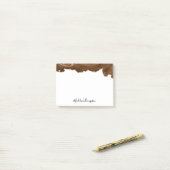 Elegant Velvet Rust Gold Marble Agate Geode Post-it® Notes (Op bureau)