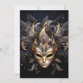 Elegant Venetiaans Masker Carnaval Kaart (Achterkant)